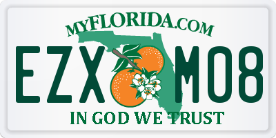 FL license plate EZXM08