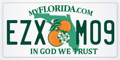 FL license plate EZXM09