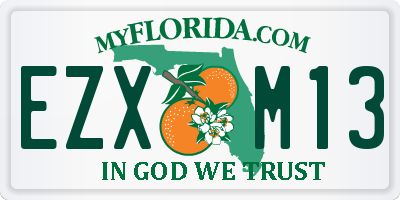 FL license plate EZXM13