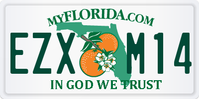 FL license plate EZXM14