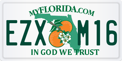 FL license plate EZXM16