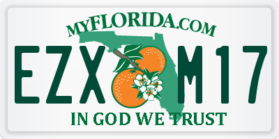 FL license plate EZXM17