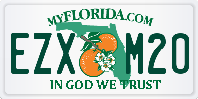 FL license plate EZXM20