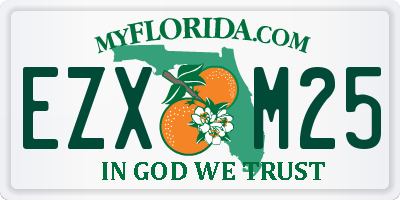 FL license plate EZXM25