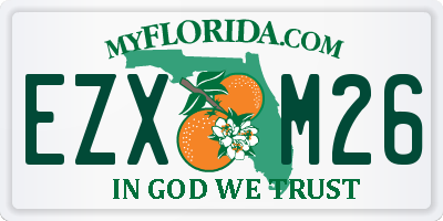 FL license plate EZXM26