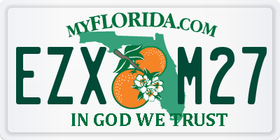 FL license plate EZXM27