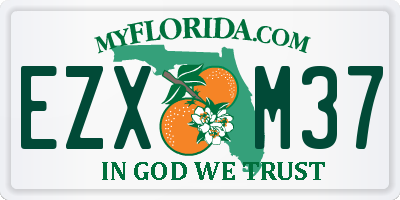 FL license plate EZXM37