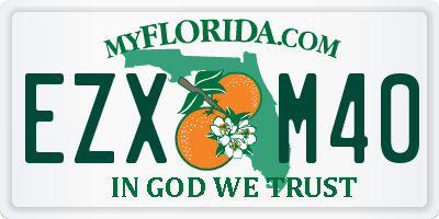 FL license plate EZXM40