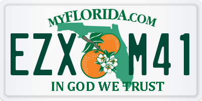 FL license plate EZXM41