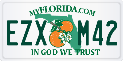 FL license plate EZXM42