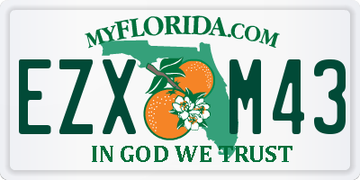 FL license plate EZXM43