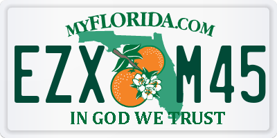 FL license plate EZXM45