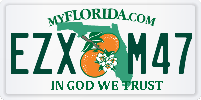 FL license plate EZXM47