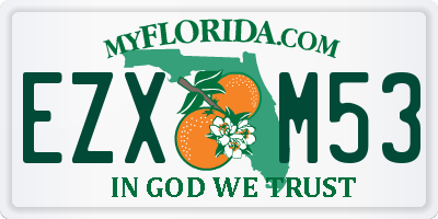 FL license plate EZXM53