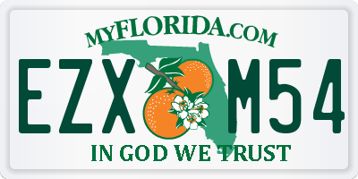 FL license plate EZXM54