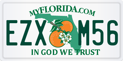 FL license plate EZXM56