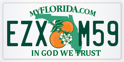 FL license plate EZXM59