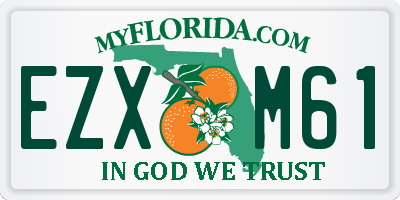 FL license plate EZXM61