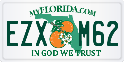 FL license plate EZXM62