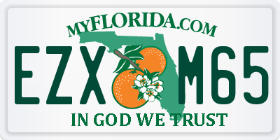 FL license plate EZXM65