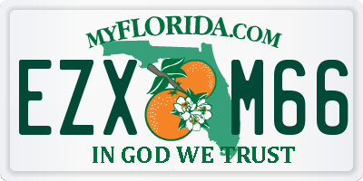 FL license plate EZXM66