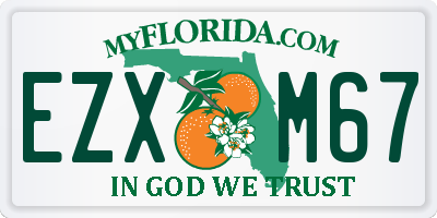 FL license plate EZXM67