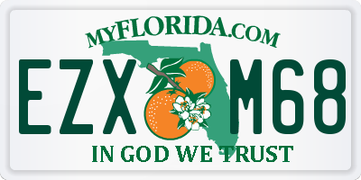 FL license plate EZXM68