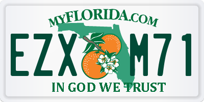 FL license plate EZXM71