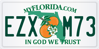 FL license plate EZXM73