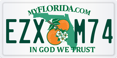 FL license plate EZXM74