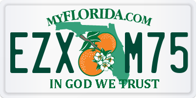 FL license plate EZXM75