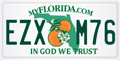 FL license plate EZXM76