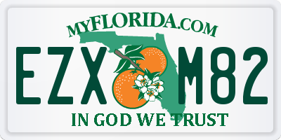 FL license plate EZXM82