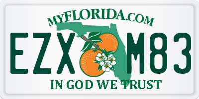 FL license plate EZXM83