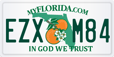 FL license plate EZXM84