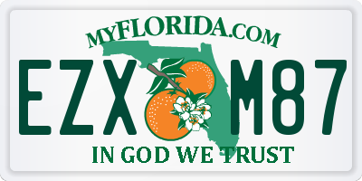 FL license plate EZXM87