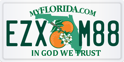 FL license plate EZXM88