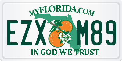 FL license plate EZXM89