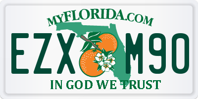 FL license plate EZXM90