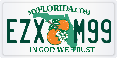 FL license plate EZXM99