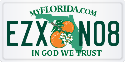 FL license plate EZXN08