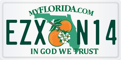 FL license plate EZXN14