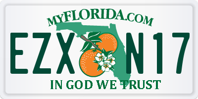 FL license plate EZXN17