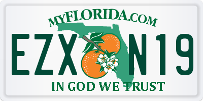 FL license plate EZXN19