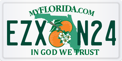 FL license plate EZXN24