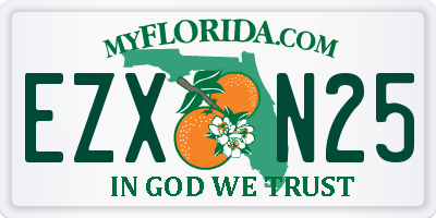 FL license plate EZXN25