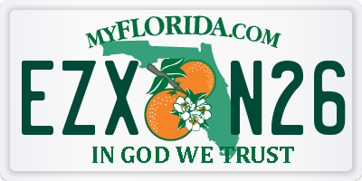 FL license plate EZXN26