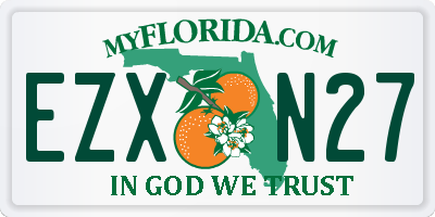 FL license plate EZXN27