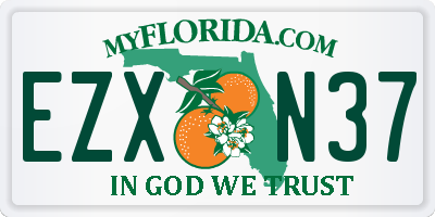 FL license plate EZXN37