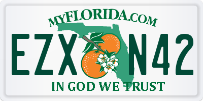 FL license plate EZXN42